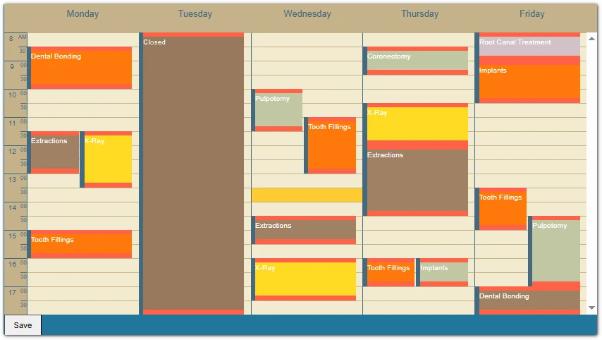 The timetable WordPress plugin with the earth theme